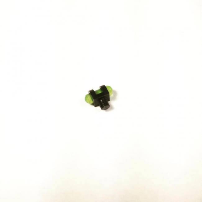 Мушка светящаяся зеленая с посадочной резьбой 3 мм для оружия со съемной ввинчивающейся мушкой