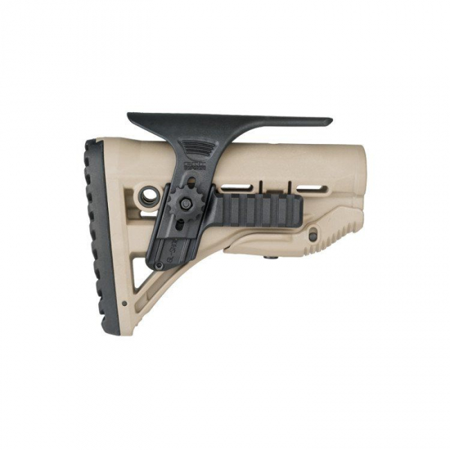 Подщечник FAB-Defense GSPCP на тактический приклад GL-SHOCK с планкой weaver для правильной изготовки стрелка к ведению огня