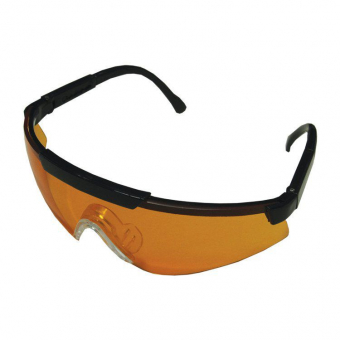 Очки стрелковые Sporty с защитой от ультрафиолета, регулируемая длина дужек, оранжевые