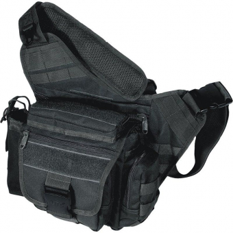 Тактическая сумка на плечо Leapers PVC-P218B для скрытого ношения оружия, черная