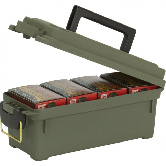 Влагозащищенный ящик Plano с удобной ручкой для переноски на 4 пачки гладкоствольных патронов
