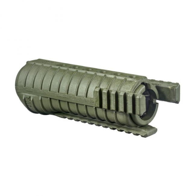 Полимерное цевье с планками weaver FAB-Defense FGR-3 для карабина M16, M4, AR15, зеленое