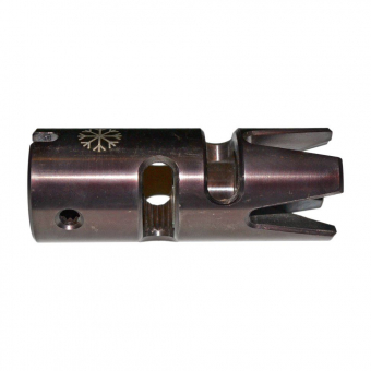 Двухкамерный дульный тормоз компенсатор Рысь Камертон АК24 на Вепрь, Сайга с правой резьбой 24 мм