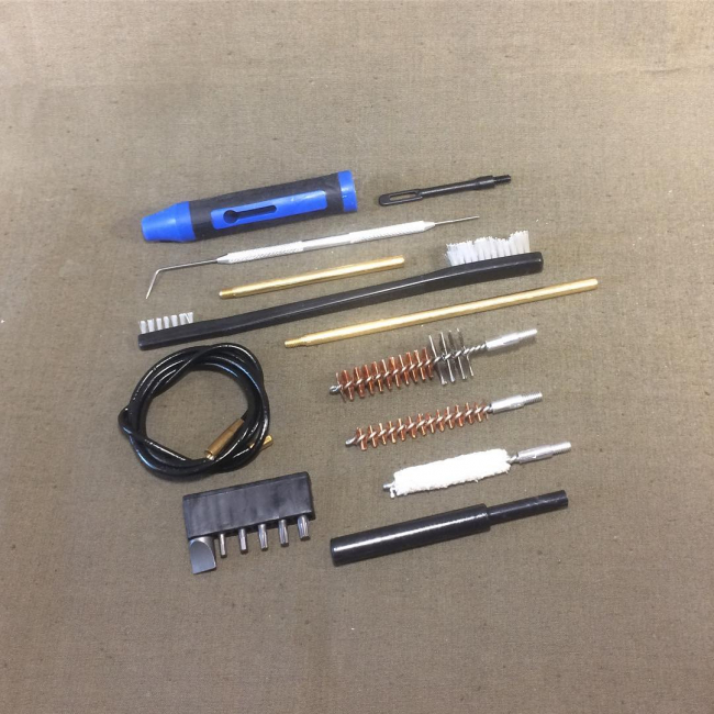 Компактный набор DAC для чистки канала ствола нарезного оружия 7.62, 308 калибра из 17 предметов