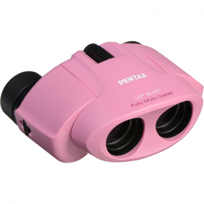 Компактный бинокль Pentax UP 10x21 для повседневного использования, розовый, призма Porro
