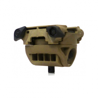 Адаптер FAB Defense H-POD для сошек Harris Bipod на планку Пикатинни с наклоном и вращением песочный