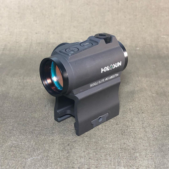 Коллиматорный прицел Holosun Micro Elite HE503GU-GR на планку Weaver, зеленая точка 2 MOA, круг 65 MOA
