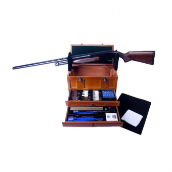 Универсальный набор DAC для чистки оружия из 63 предметов с подставкой и деревянным ящиком